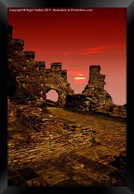 Sun Set Castle Framed Print by Nigel Hatton
