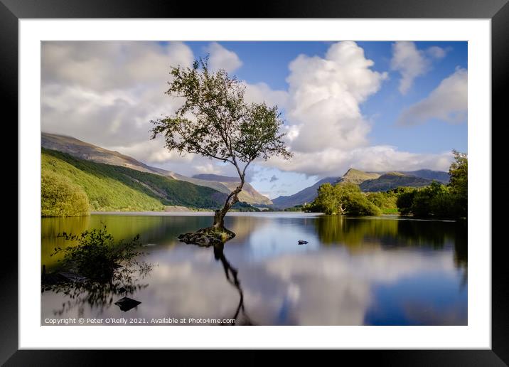 Llyn Padarn, Snowdonia Framed Mounted Print by Peter O'Reilly