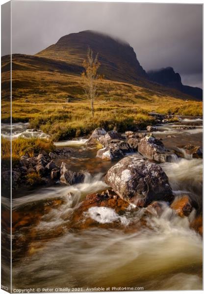 Russel Burn and Beinn Bhan, Wester Ross Canvas Print by Peter O'Reilly