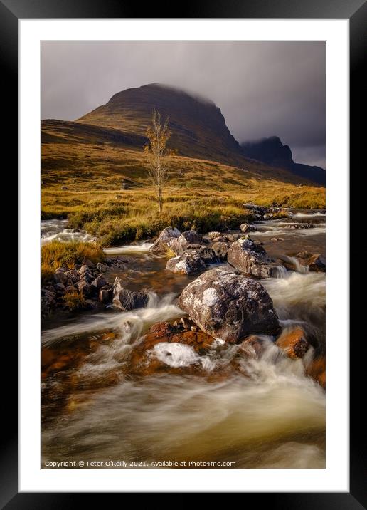 Russel Burn and Beinn Bhan, Wester Ross Framed Mounted Print by Peter O'Reilly