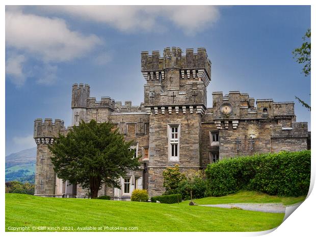 Wray Castle Lake District Print by Cliff Kinch