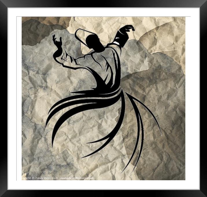 The Whirling Derwish Framed Mounted Print by Zahra Majid