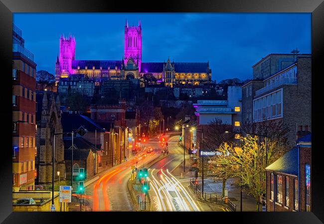 Lincoln Cathedral from Broadgate  Framed Print by Darren Galpin