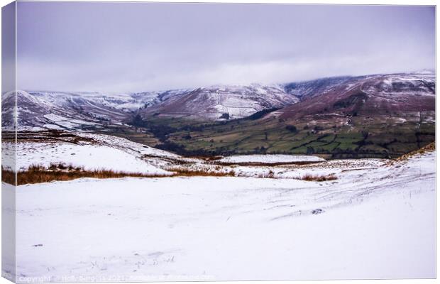 Winter's Embrace in Edale, Derbyshire Canvas Print by Holly Burgess