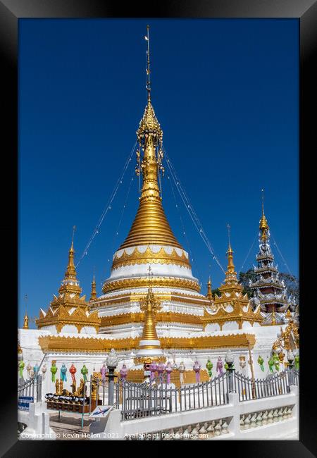 Stupa, Wat Chong Khlang Framed Print by Kevin Hellon