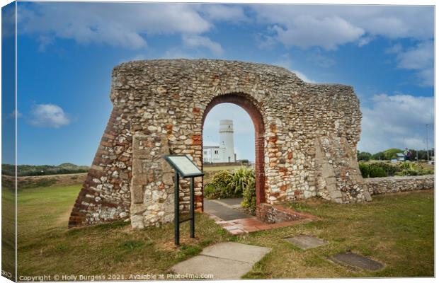 'Hunstanton Chapel's Tribute to St Edmund' Canvas Print by Holly Burgess