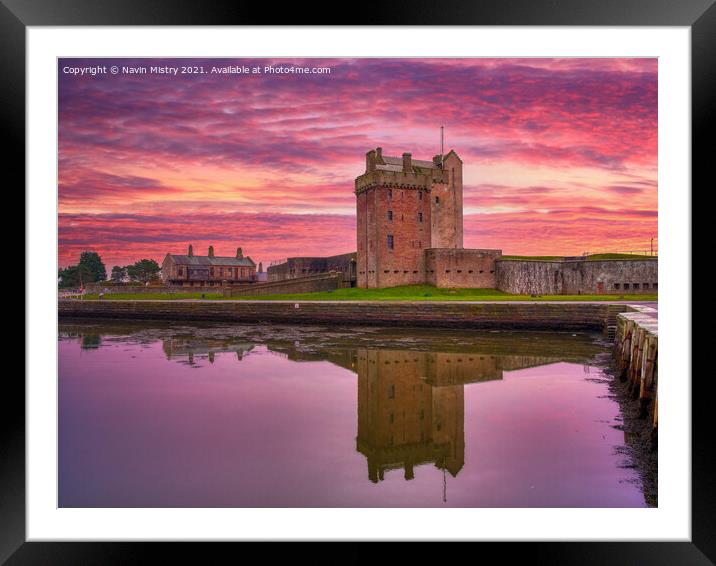 Dawn at Broughty Castle  Framed Mounted Print by Navin Mistry