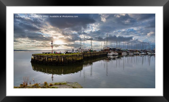 A Sunset in Tayport, Fife  Framed Mounted Print by Navin Mistry