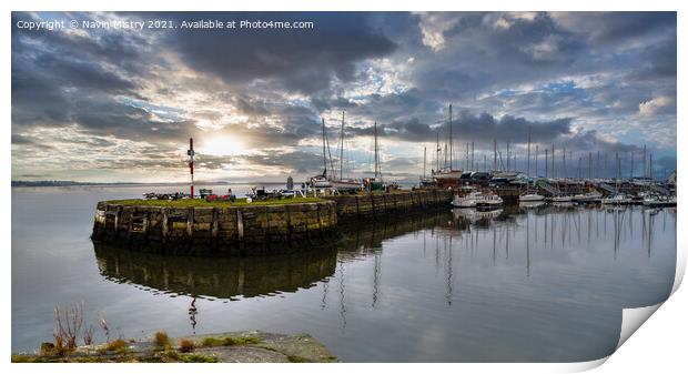 A Sunset in Tayport, Fife  Print by Navin Mistry