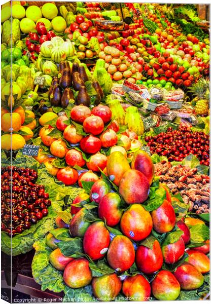 Abundance of Fresh Fruits Canvas Print by Roger Mechan