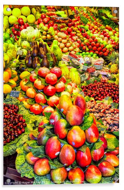 Abundance of Fresh Fruits Acrylic by Roger Mechan