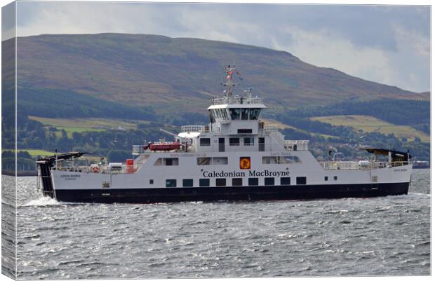 Cal Mac ferry MV Loch Shira Canvas Print by Allan Durward Photography