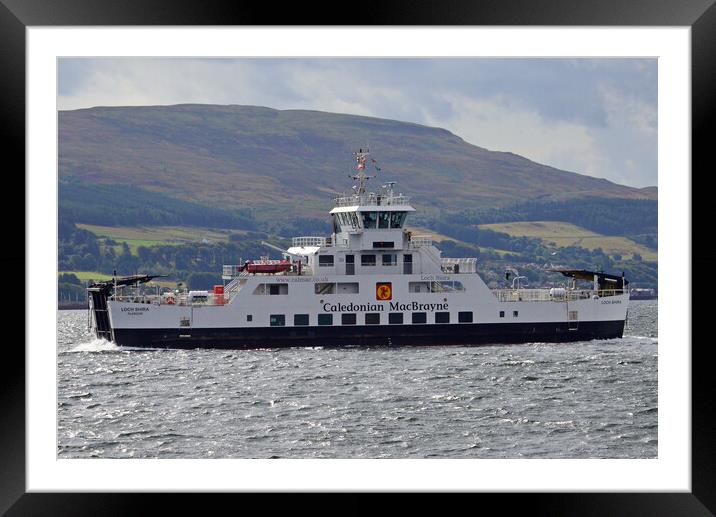 Cal Mac ferry MV Loch Shira Framed Mounted Print by Allan Durward Photography