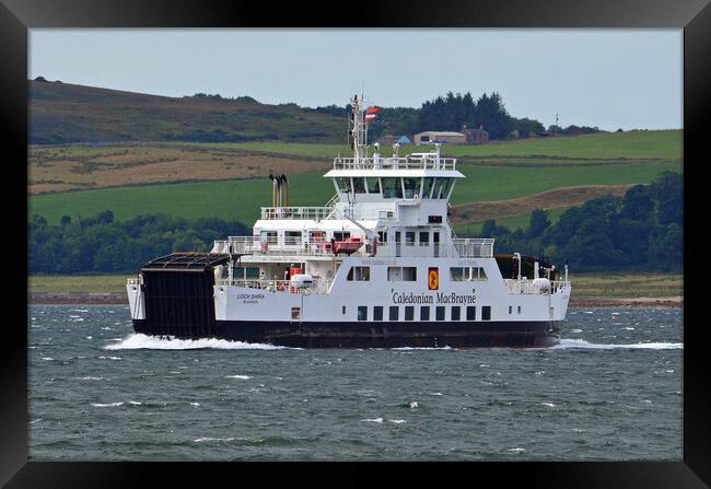 Cal Mac ferry MV Loch Shira Framed Print by Allan Durward Photography