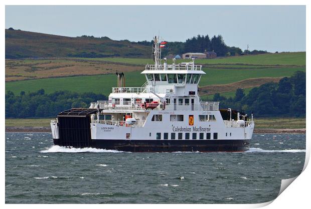 Cal Mac ferry MV Loch Shira Print by Allan Durward Photography