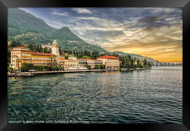 Serene Lake Garda Framed Print by Roger Mechan