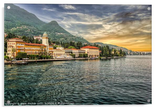 Serene Lake Garda Acrylic by Roger Mechan