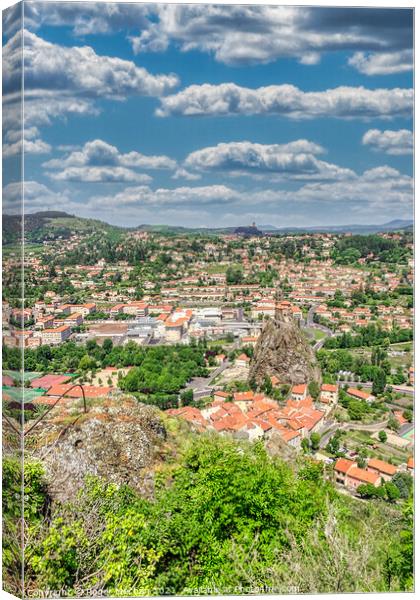 The Heavenly View of Le Puy en Velay Canvas Print by Roger Mechan