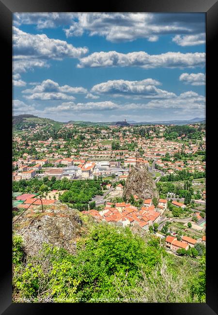 The Heavenly View of Le Puy en Velay Framed Print by Roger Mechan
