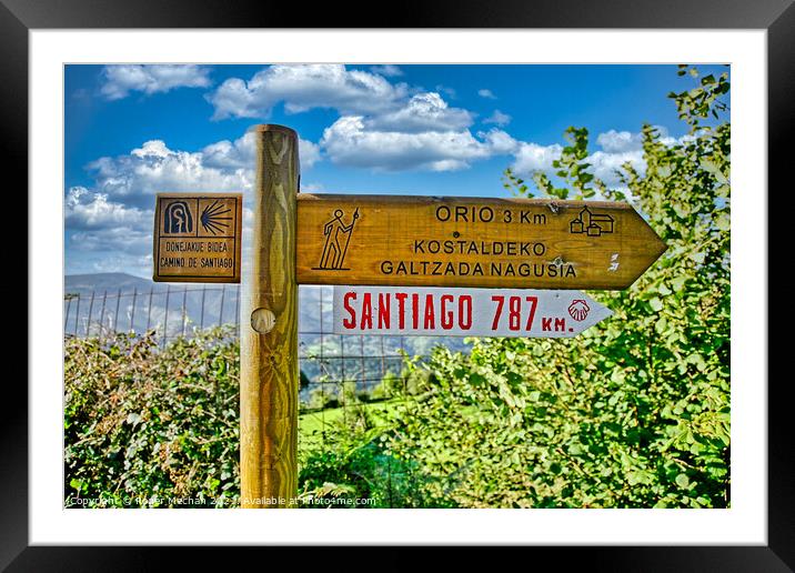 The Sacred Path to Santiago Framed Mounted Print by Roger Mechan