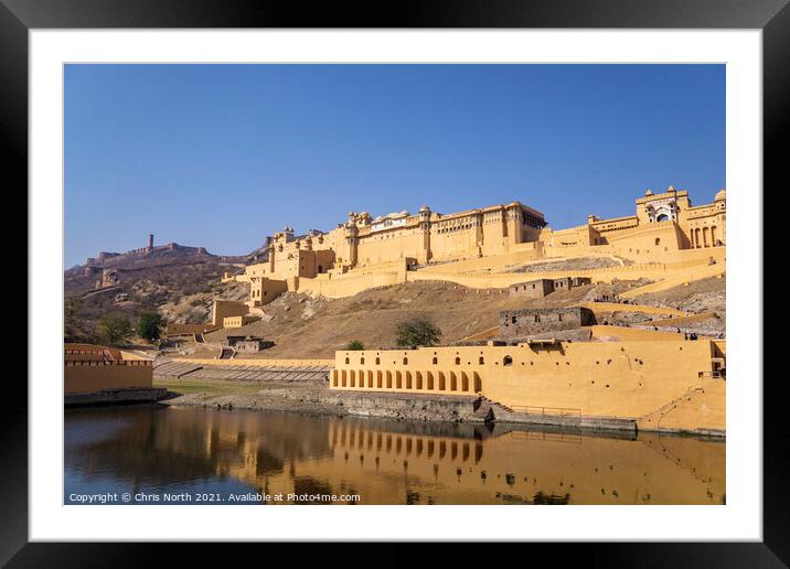 Amer Fort, Jaipur. Framed Mounted Print by Chris North