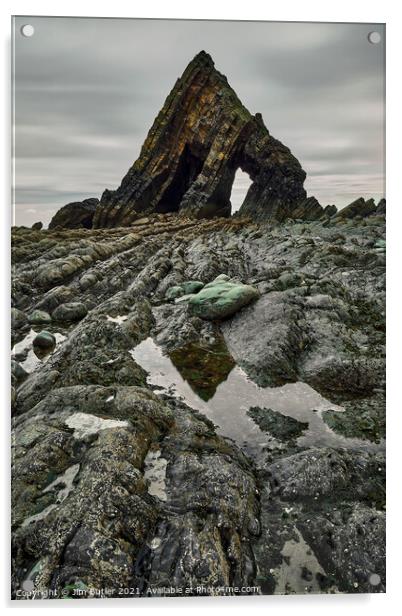 Blackchurch Rock Acrylic by Jim Butler