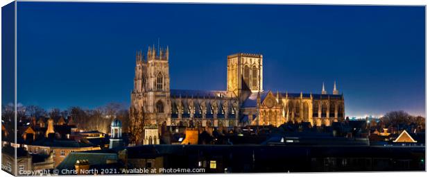 York Minster at dusk. Canvas Print by Chris North