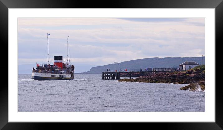PS Waverley docking at Millport Framed Mounted Print by Allan Durward Photography