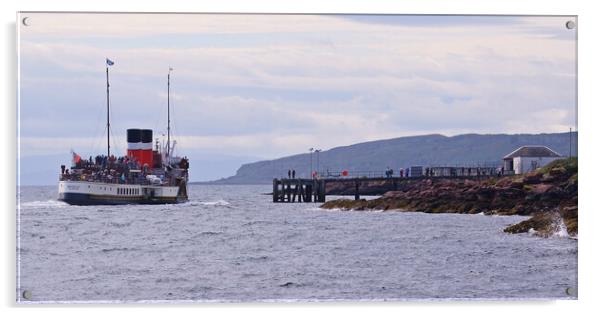 PS Waverley docking at Millport Acrylic by Allan Durward Photography