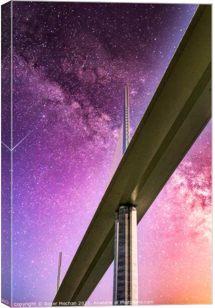 Bridge to the Galaxy Canvas Print by Roger Mechan