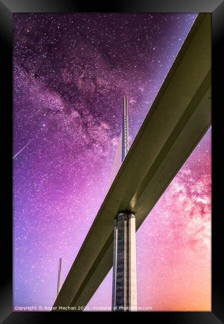 Bridge to the Galaxy Framed Print by Roger Mechan