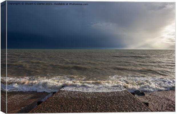Stormy seascape Canvas Print by Stuart C Clarke