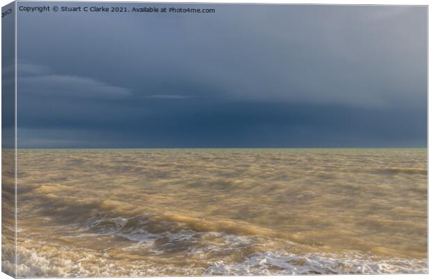 Stormy seascape Canvas Print by Stuart C Clarke