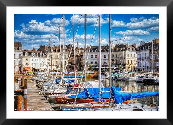Vannes Harbour: A Breton Yachting Paradise Framed Mounted Print by Roger Mechan