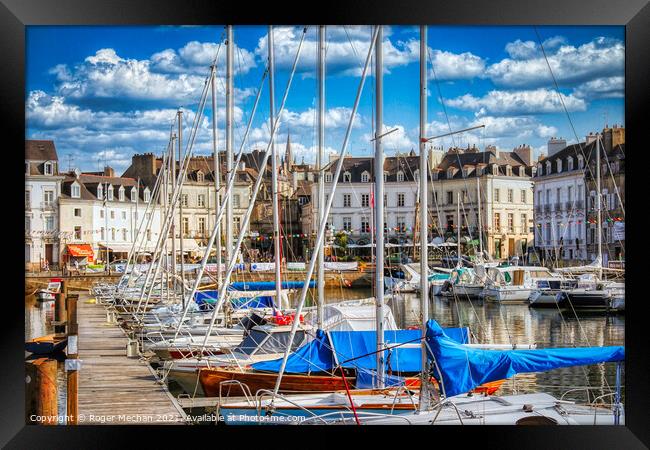 Vannes Harbour: A Breton Yachting Paradise Framed Print by Roger Mechan