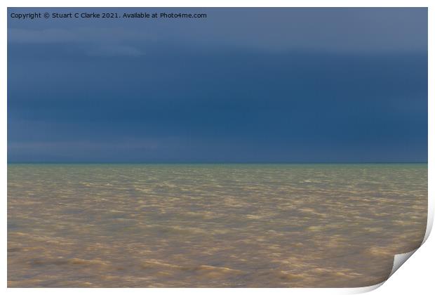 Stormy seascape Print by Stuart C Clarke