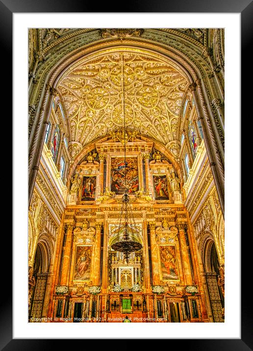 Glittering Baroque Altar in a Mosque Framed Mounted Print by Roger Mechan