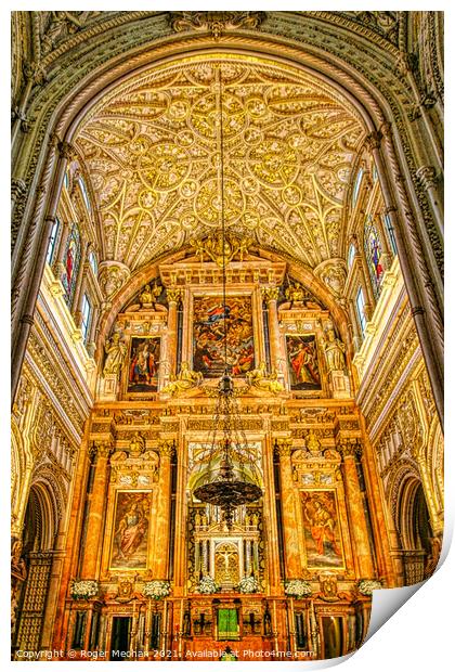 Glittering Baroque Altar in a Mosque Print by Roger Mechan