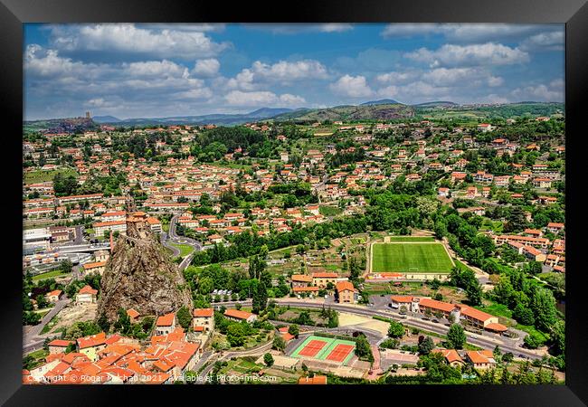 Fiery Volcanic Roofs Framed Print by Roger Mechan