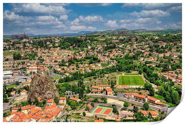 Fiery Volcanic Roofs Print by Roger Mechan