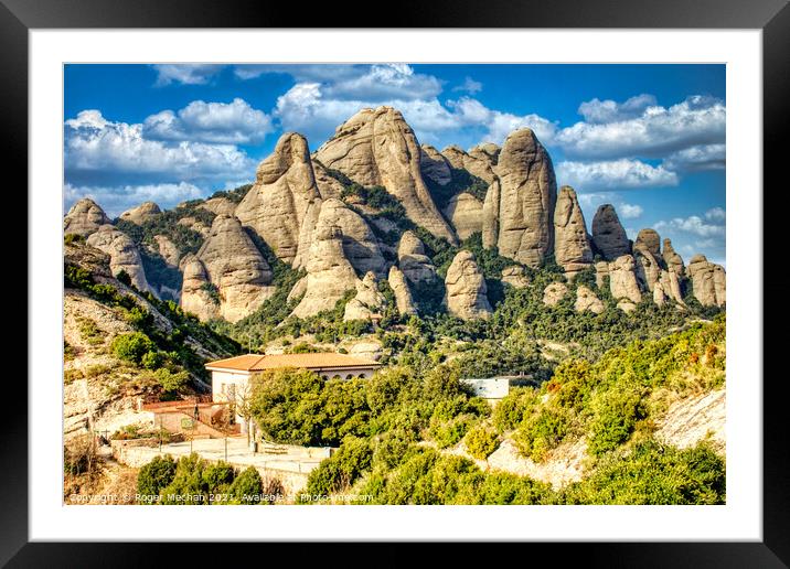 Enchanting Montserrat Mountains Framed Mounted Print by Roger Mechan