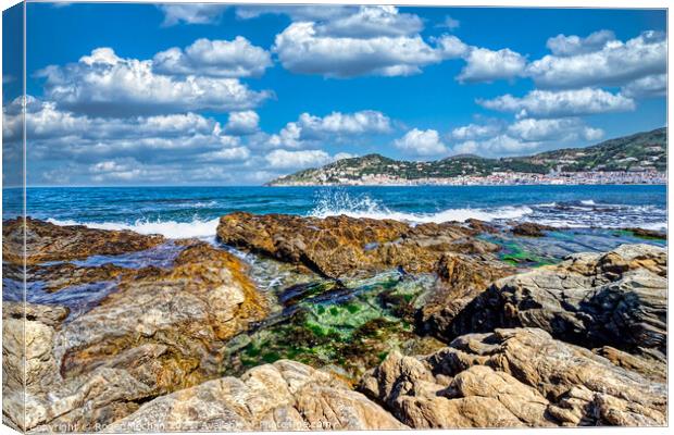 Pristine Beauty: Costa Brava Coastline Canvas Print by Roger Mechan