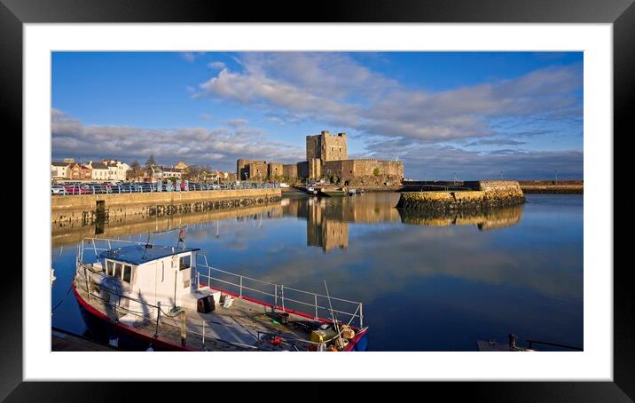 Winter in Carrickfergus Framed Mounted Print by Cecil Owens