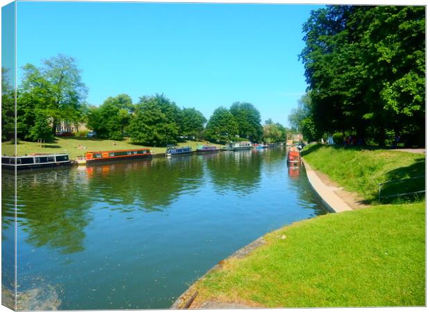 The River Cam Canvas Print by Simon Hill