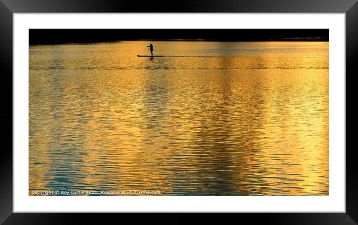 On Golden River. Framed Mounted Print by Roy Curtis