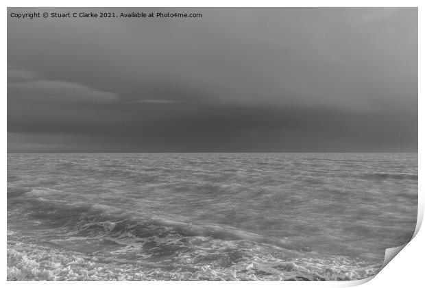 Stormy seascape Print by Stuart C Clarke