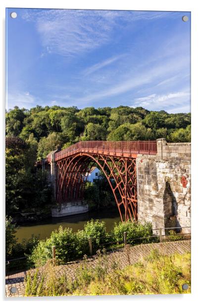 The Iron Bridge Shropshire Acrylic by Phil Crean