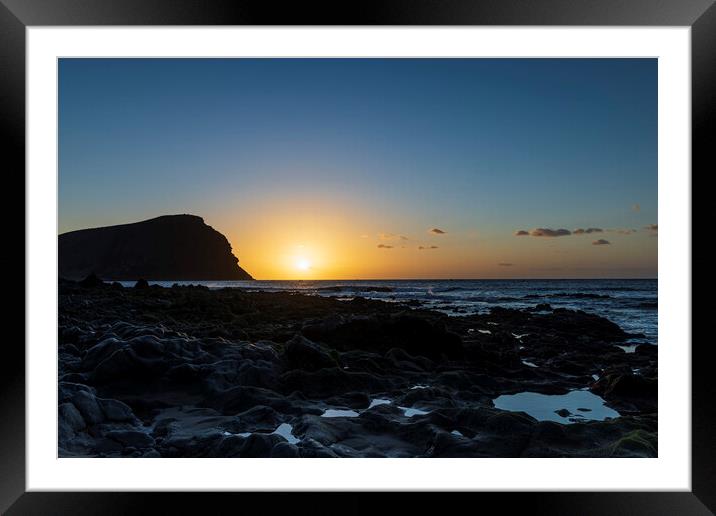 Sunrise at Tejita beach, Tenerife Framed Mounted Print by Phil Crean