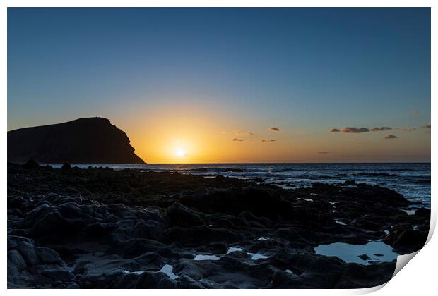 Sunrise at Tejita beach, Tenerife Print by Phil Crean