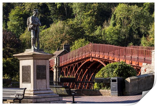 Ironbridge and war memorial, Shropshire Print by Phil Crean